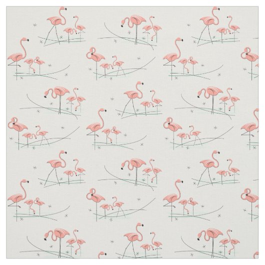 Tissu Flamants roses Ocean Multi fabric (Échantillon)