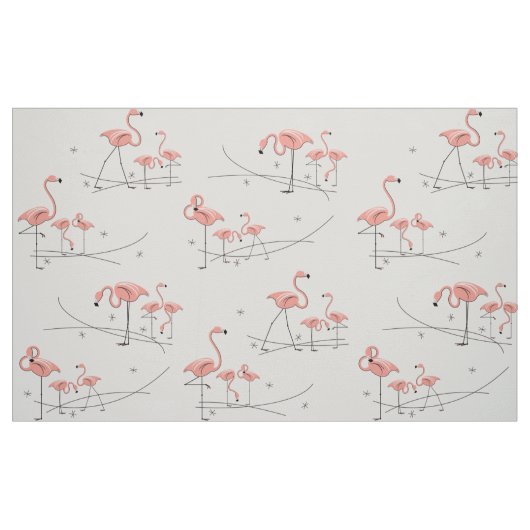 Tissu Flamants roses rose Multi grand motif (Fat Quarter)