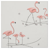 Tissu Flamants roses rose Multi grand motif (Échantillon)