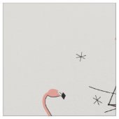 Tissu Flamants roses rose Multi grand motif (Détail)