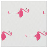 Tissu Flamants roses rose tropicale sur blanc (fermé)