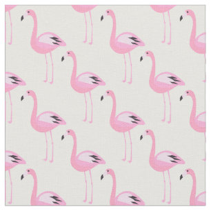 Tissu Flamants roses roses