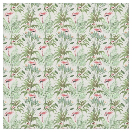 Tissu Flamants roses roses (Fermer)