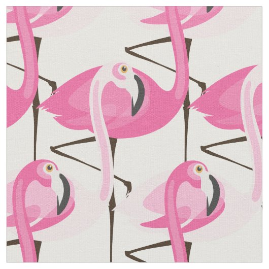 Tissu Flamants roses roses (Fermer)