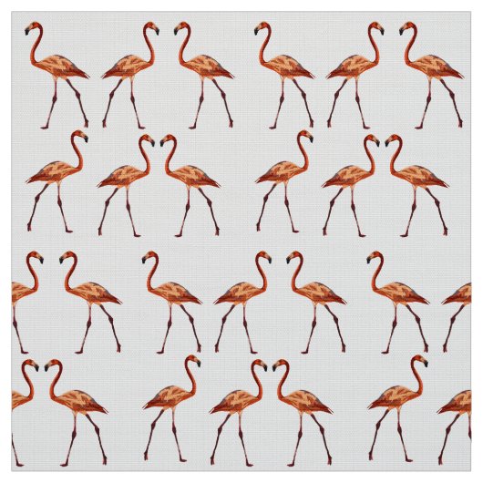 Tissu Flamants roses roses Custom Pima Cotton Fabric (Échantillon)