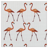 Tissu Flamants roses roses Custom Pima Cotton Fabric (Fermer)