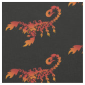Tissu Flames Scorpion Motif Fabric (Fermer)