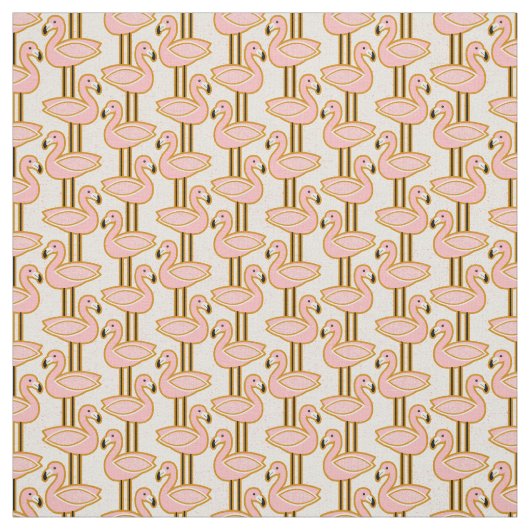 Tissu Flamingo du milieu du siècle (Échantillon)