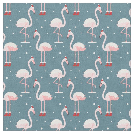 Tissu Flamingo Noël Tropical (Fermer)
