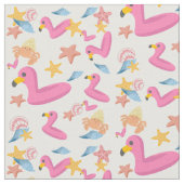 Tissu Flamingo party d'été  (Fermer)
