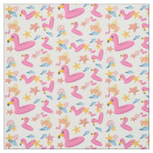 Tissu Flamingo party d'été  (Échantillon)