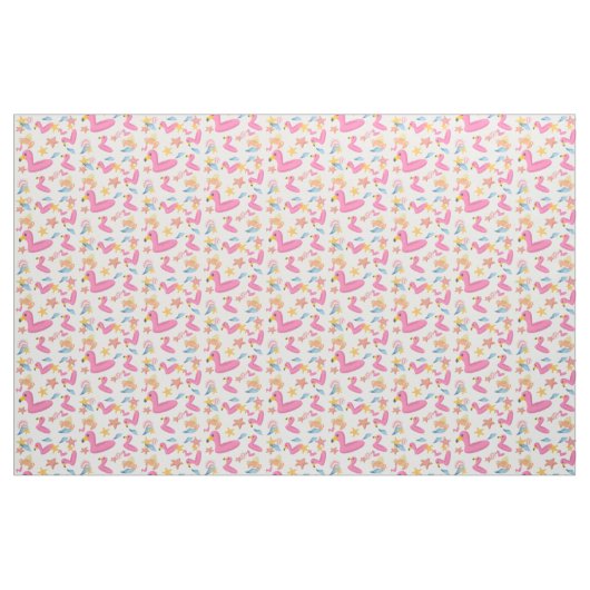 Tissu Flamingo party d'été  (Fat Quarter)