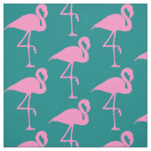 Tissu Flamingo rose sur Turquoise (Échantillon)