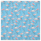 Tissu Flamingo sur le bleu d'été (Échantillon)