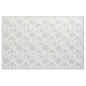 Tissu Flammes de neige en argent sur blanc (Yard)