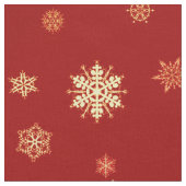 Tissu Flammes de neige sur rouge (Fermer)