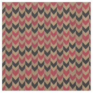 Tissu Flèche de texture tan, noir, rouge foncé