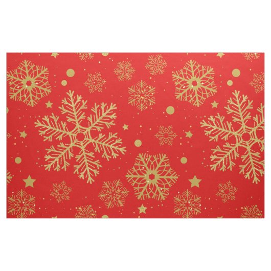 Tissu Flèche dorée sur rouge (Fat Quarter)