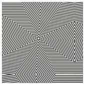 Tissu Flèches blanches noires Étoiles Impression géométr (Fermer)