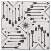 Tissu Flèches Boho et Sun V12 Black ID748 (Échantillon)