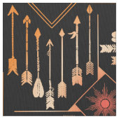 Tissu Flèches Boho et Sun V2 Orange Black ID748 (fermé)