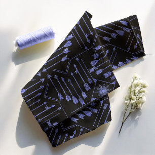 Tissu Flèches Boho et Sun V5 Violet Black ID748