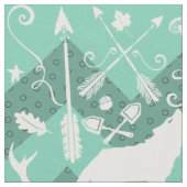 Tissu Flèches de cerfs de bison rustique Wolf et Motif d (Fermer)