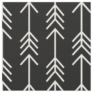 Tissu Flèches noires et blanches