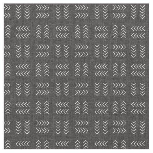 Tissu Flèches sur lin noir (Fermer)