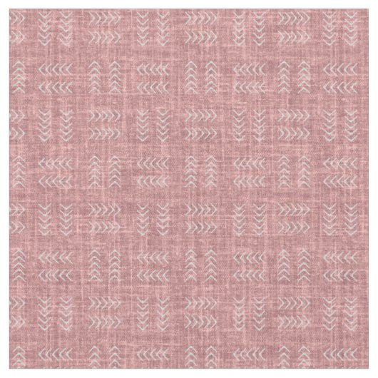Tissu Flèches sur lin rose (Fermer)