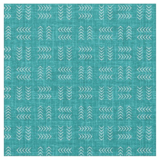 Tissu Flèches sur lin teal (Fermer)