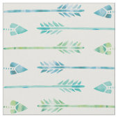 Tissu Flèches vertes et bleues d'aquarelle (Fermer)