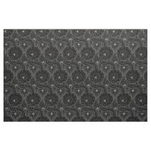 Tissu Fleur - 15e siècle - Noir et Gris (Yard)