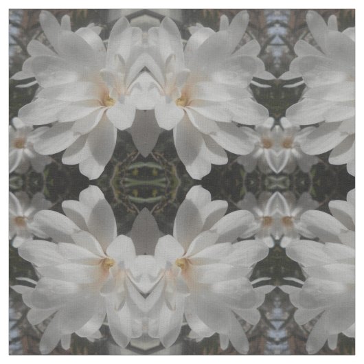 Tissu Fleur blanche (Échantillon)