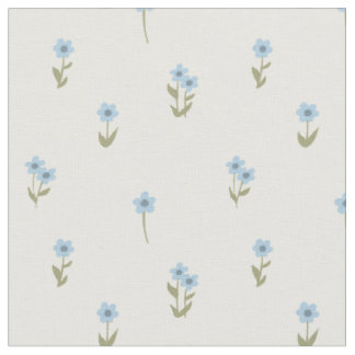 Tissu Fleur bleue sauvage bohème cottagecore délirante