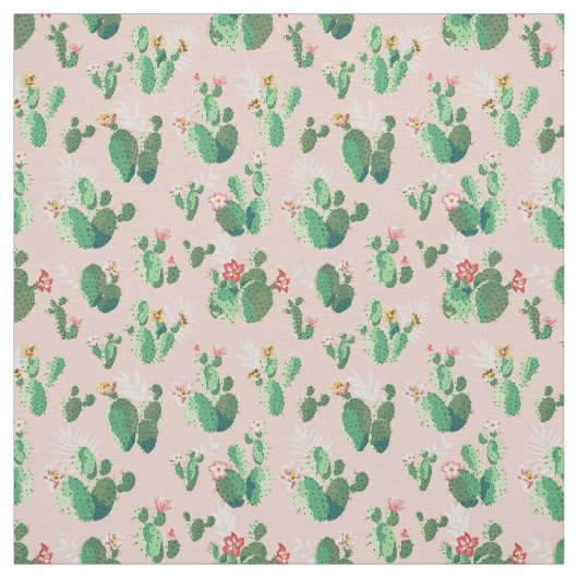 Tissu fleur de cactus rose (Échantillon)