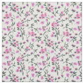Tissu Fleur de cerisier blanc sur blanc (Échantillon)