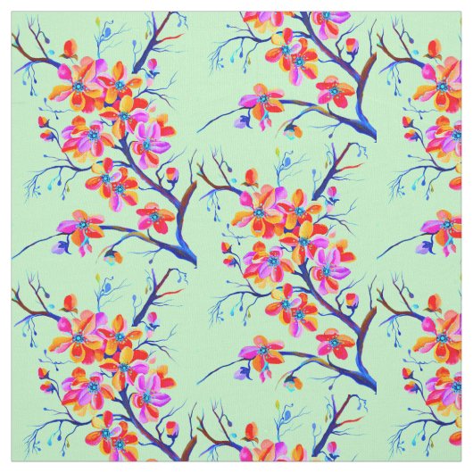 Tissu Fleur de cerisier Sakura en gras (Échantillon)
