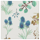 Tissu Fleur de chardon bleu écossais sauvage (Fermer)