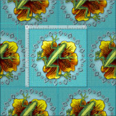 Tissu Fleur de grenouille (Carreau)