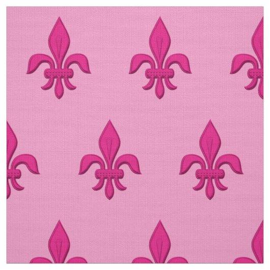 Tissu Fleur de Lis à Fuchsia rose pâle (Échantillon)
