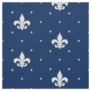 Tissu Fleur de lis blanc