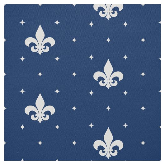 Tissu Fleur de lis blanc (Échantillon)