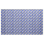 Tissu Fleur de lis bleu sur blanc (Yard)