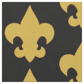 Tissu Fleur de Lis en or noir (Fermer)