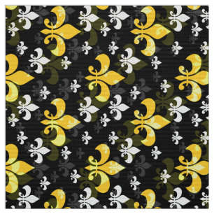 Tissu Fleur De Lis Jaune