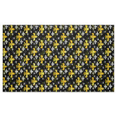 Tissu Fleur De Lis Jaune (Fat Quarter)