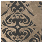 Tissu Fleur de lis motif noir sur or (Fermer)