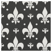 Tissu Fleur de lis noir design Motif (Fermer)