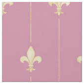Tissu Fleur-de-Lis or rose (moyenne échelle) (Fermer)